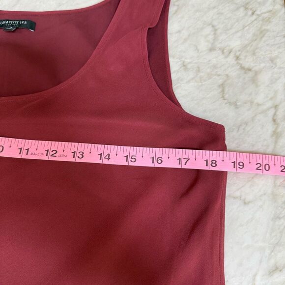 Lafayette 148 New York Ryan Layered 100% Silk Blouse size S - Picture 5 of 6